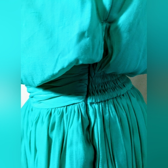 NWT Do+Be Turquoise S/L Padded Shoulder Mini Dress - Picture 6 of 8